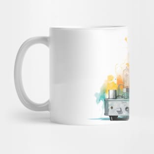 Watercolor Vacuum Tube Amplifier Mug